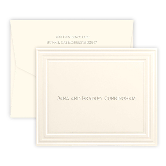 Embossed Embassy Folded Note Cards